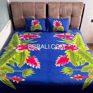 Best Quality Rayon Bedsheet Hand Painted Floral Handmade Design